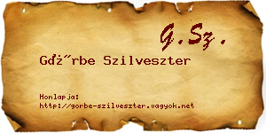 Görbe Szilveszter névjegykártya